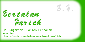 bertalan harich business card